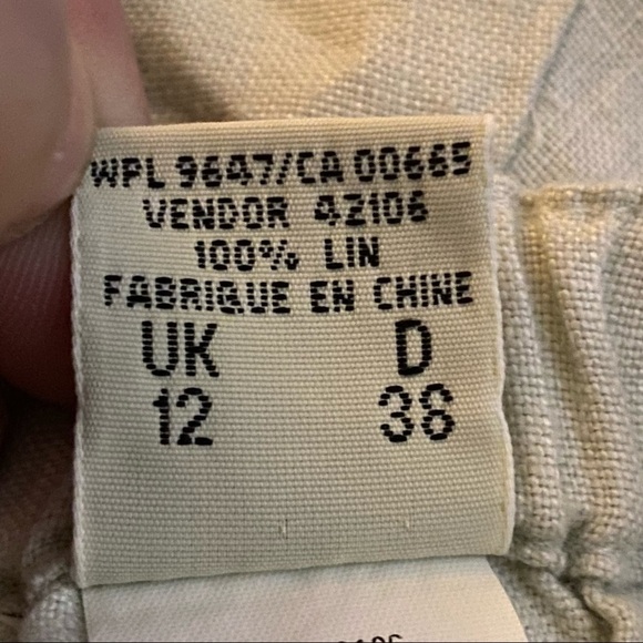 Eddie Bauer High Waist Button Up/Tie Linen Pants 8 - Picture 5 of 6